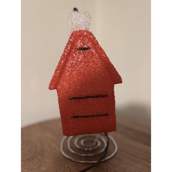 Vintage Peanuts EVA Popcorn Lamp Snoopy Dog House Night Light Works - Picture 7 of 8